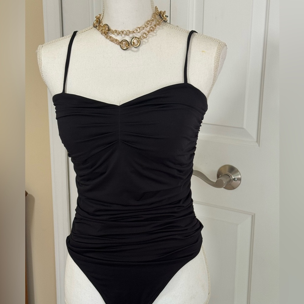 Express Black Body Contour bodysuit